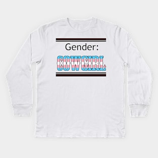 Gender: COWGIRL - Trans Colors Kids Long Sleeve T-Shirt